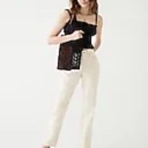 J. Crew High-rise Full-length '90s classic-straight jean in ecru in 25 TALL